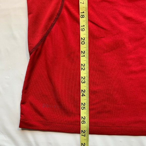 Nike Pro Combat Dri-Fit Mens Small Fitted Compression Top‎ Short Sleeve Red Run - Picture 11 of 12